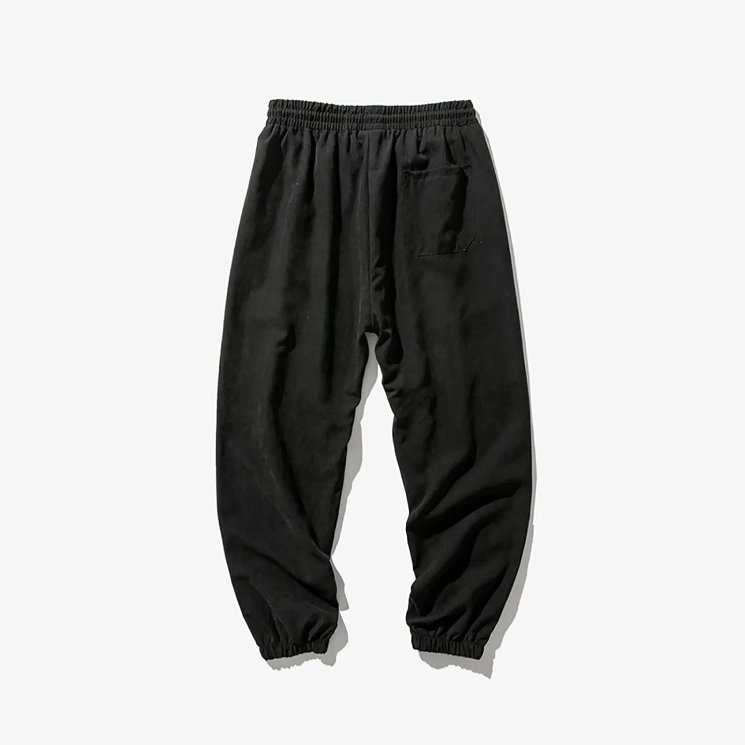 Baggy Sweatpants for Men Casual Fashion Drawstring Elastic Waist Solid Beam Feet Pants Athletic Apered Joggers