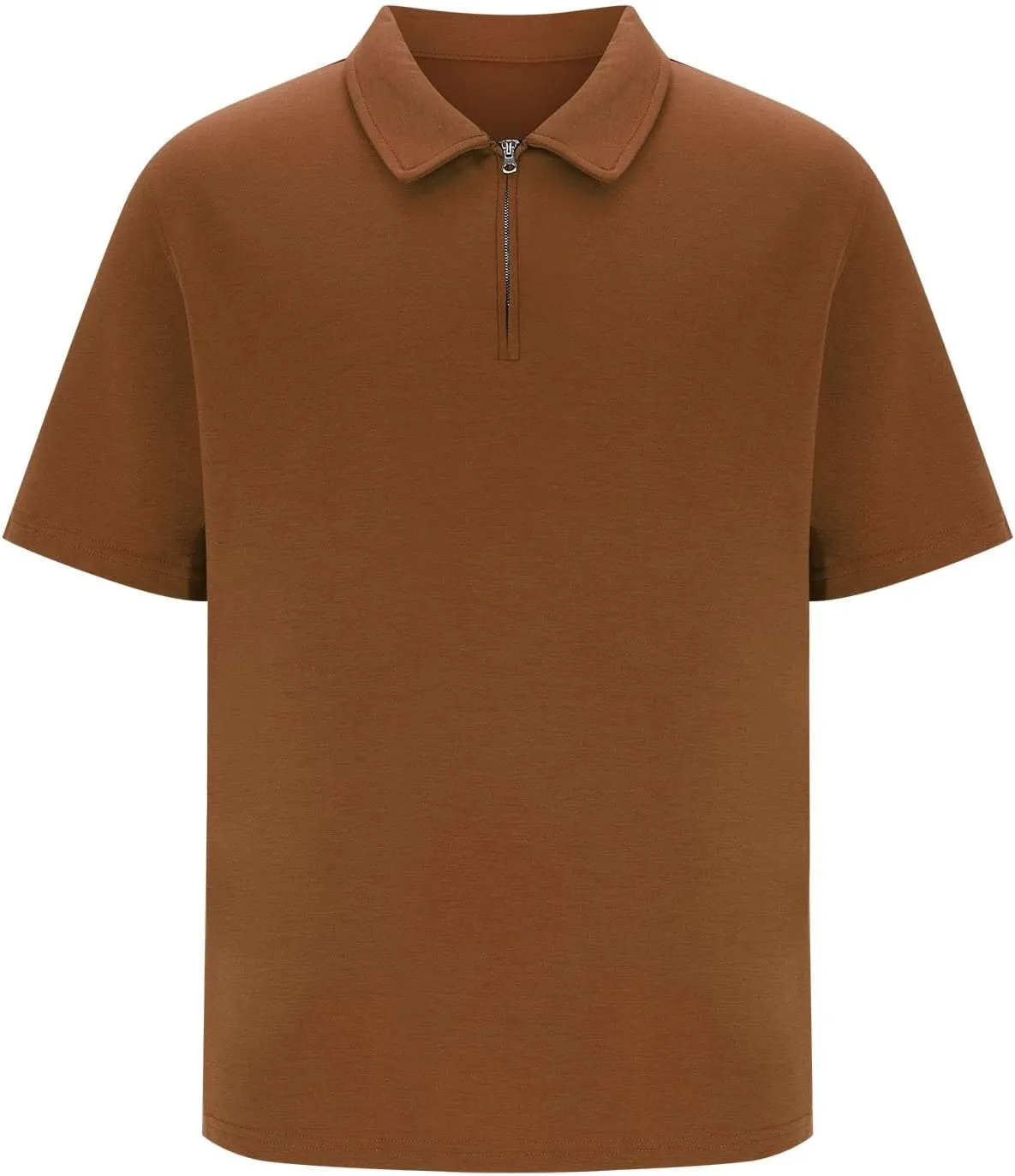 Big and Tall Polo Shirts for Men Cotton Short Sleeve Quarter Zipper Collar Shirts Casual Fashion Oversized Tops