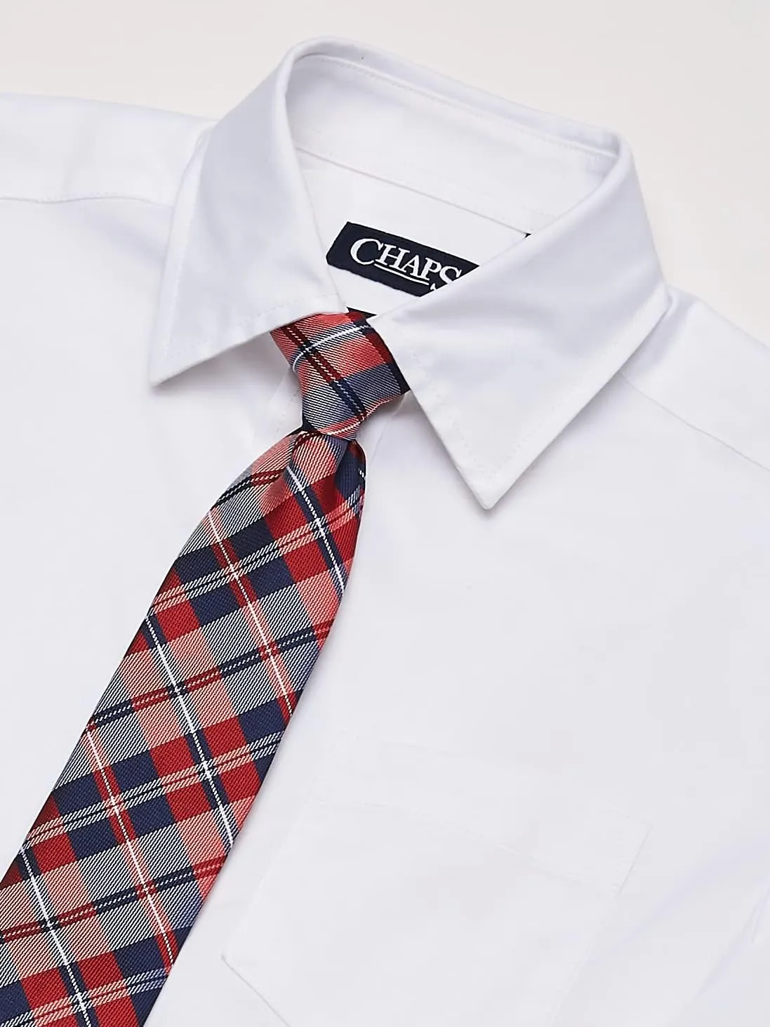 Chaps Boys' Long Sleeve Dress Shirt with Matching Tie