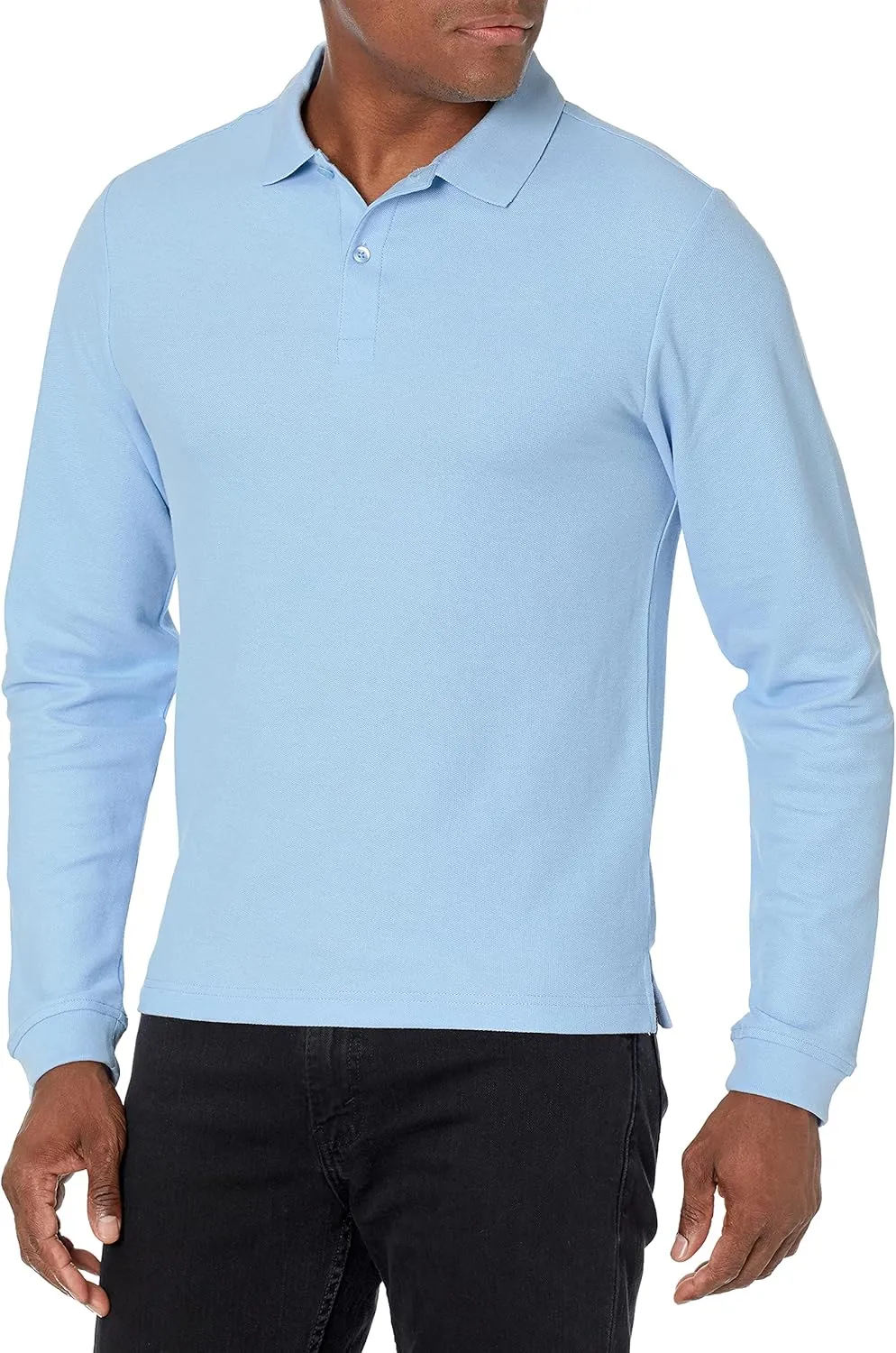 IZOD Uniform Young Men's Long Sleeve Pique Polo