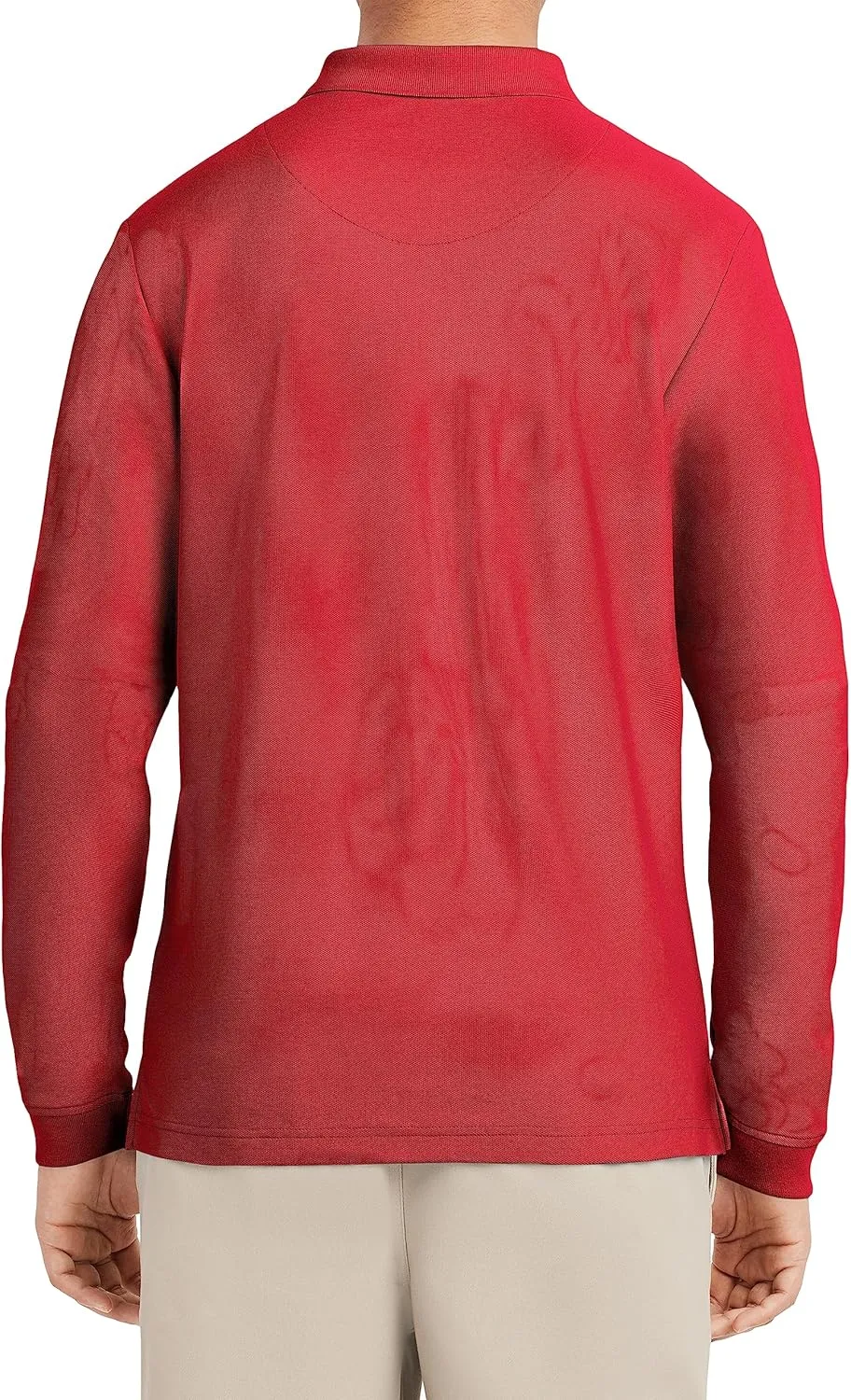 IZOD Uniform Young Men's Long Sleeve Pique Polo