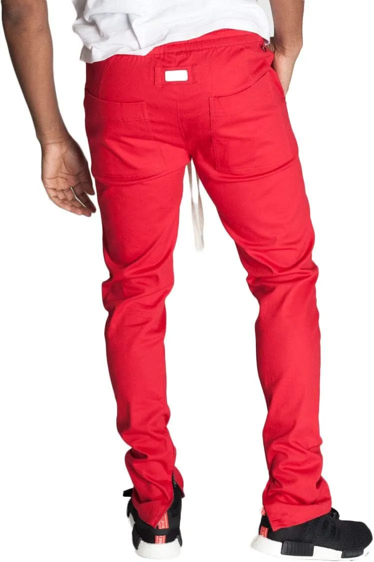 KDNK Men's Tapered Skinny Fit Joggers - Urban Drawstring Pants with Ankle Zipper