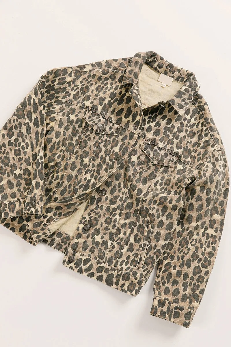 Leapord Button Jacket