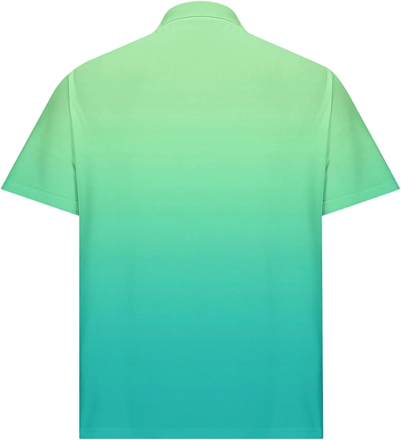 Mens Polo Shirts Short Sleeve Gradient Color Gym Workout Golf T-Shirt Casual Fashion V Neck Button Down Tops 2025