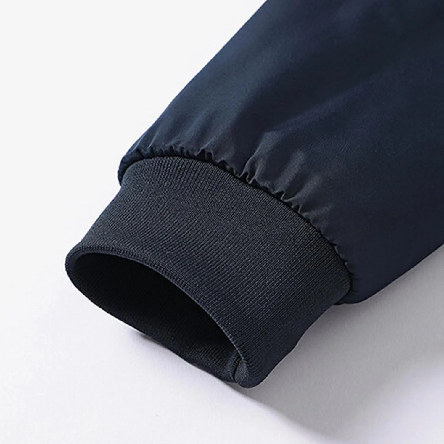 Men's Windproof Padded Jacket Casual Winter Full Zip Coats Quilted Bomber Warm Stand Collar Outwear