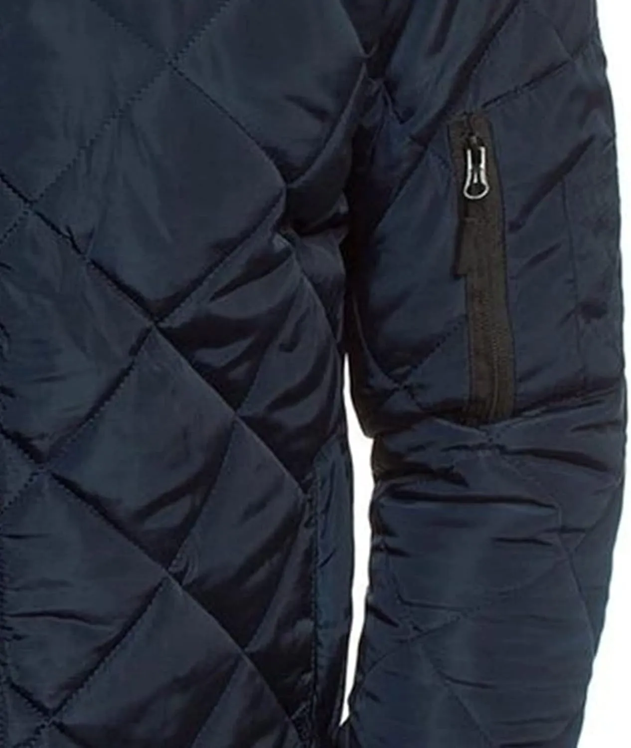 Men's Winter Warm Baseball Jacket Male Diamond Quilted Casual Bomber Outerwear Men Long Sleeve Casual Bomber Coat
