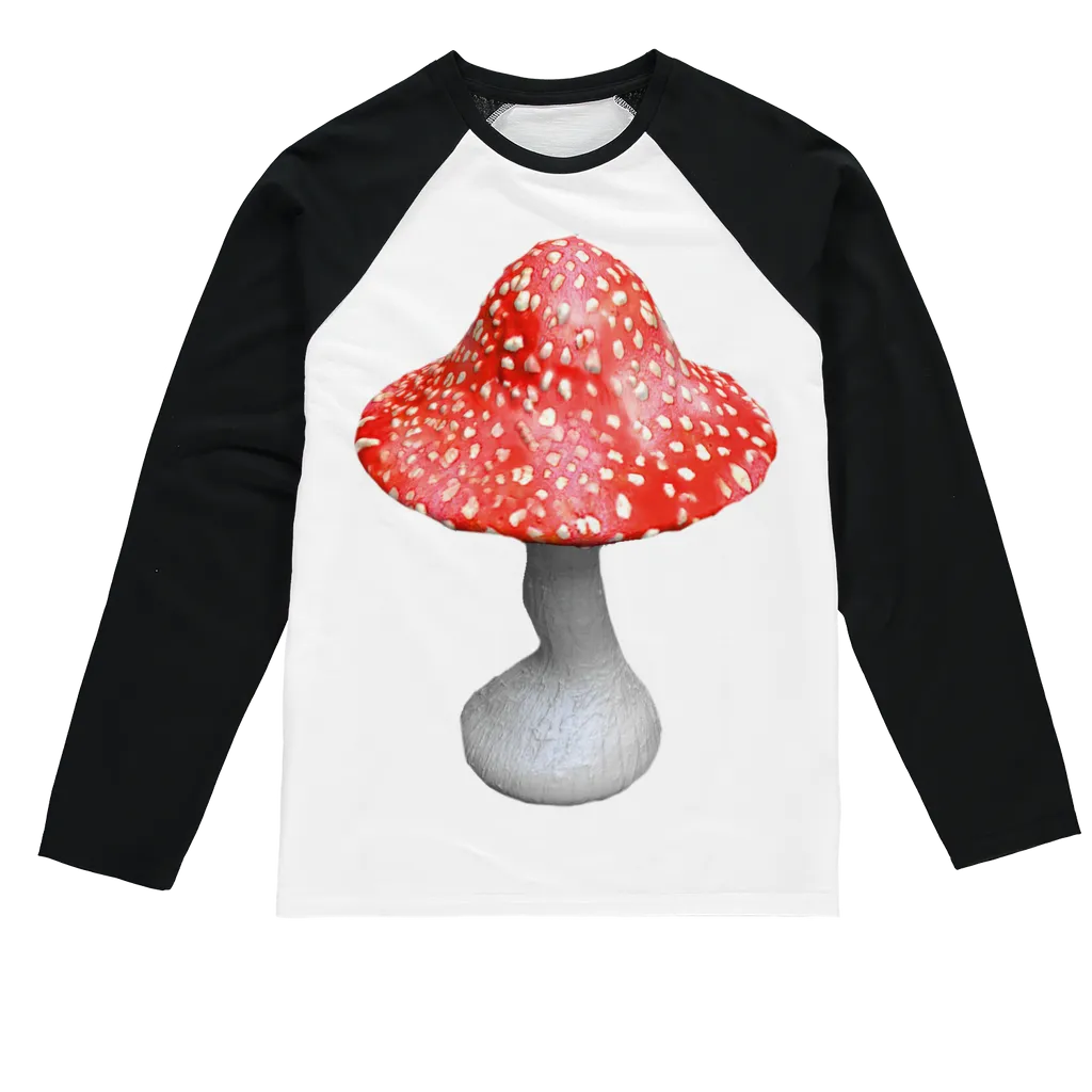 Mushroom Sublimation Baseball Long Sleeve T-Shirt