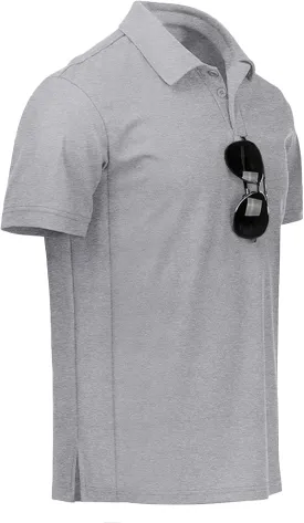 NIASHOT Men's Polo Shirts Tactical Short Sleeve Golf T-Shirt Athletic Collared Summer Shirts