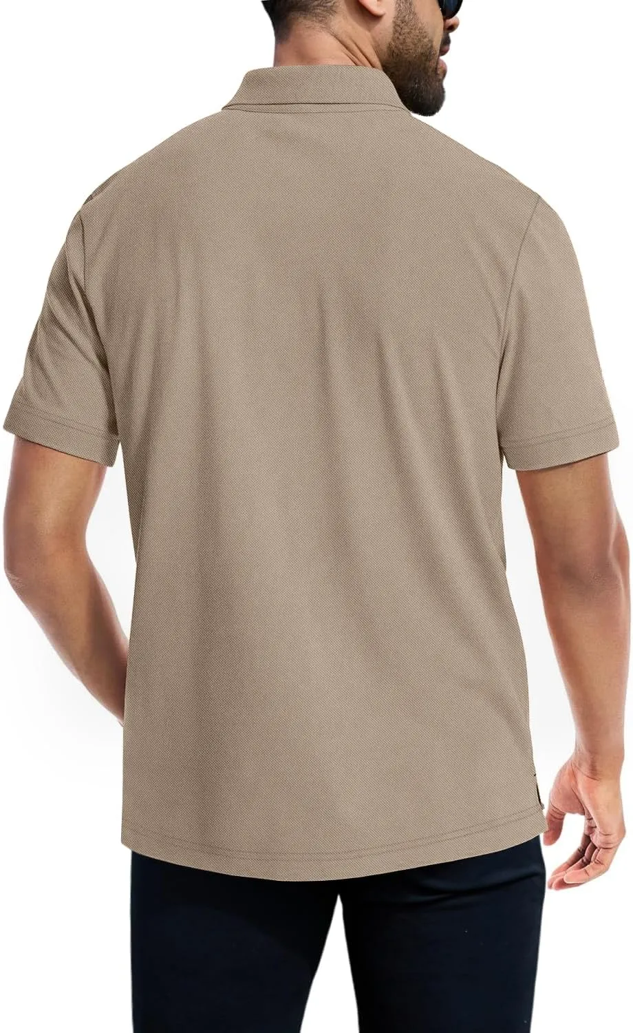 NIASHOT Men's Polo Shirts Tactical Short Sleeve Golf T-Shirt Athletic Collared Summer Shirts