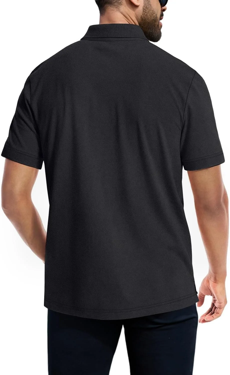 NIASHOT Men's Polo Shirts Tactical Short Sleeve Golf T-Shirt Athletic Collared Summer Shirts