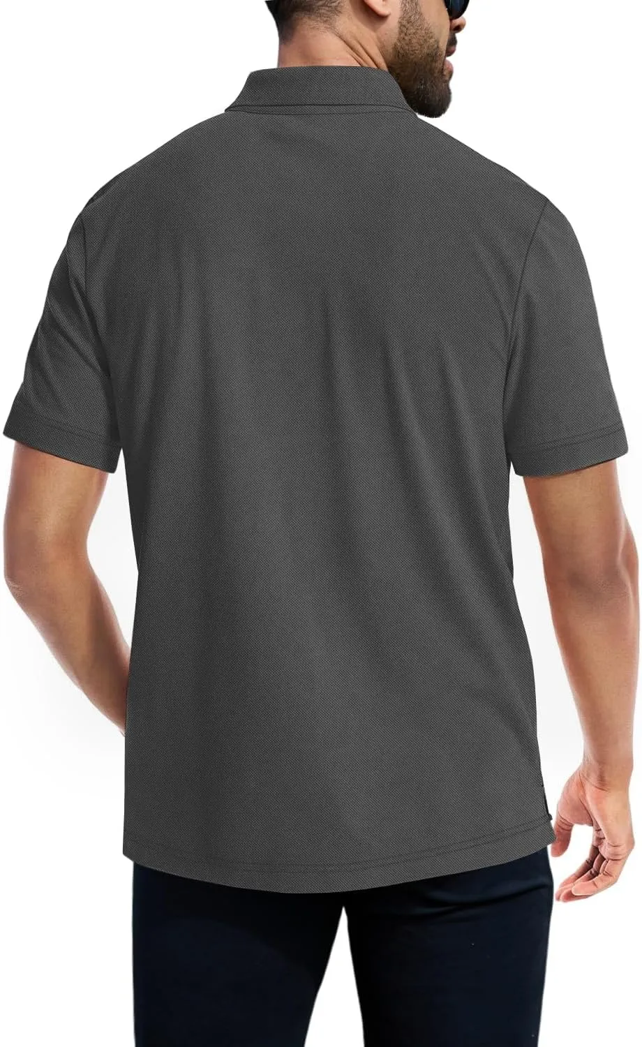 NIASHOT Men's Polo Shirts Tactical Short Sleeve Golf T-Shirt Athletic Collared Summer Shirts