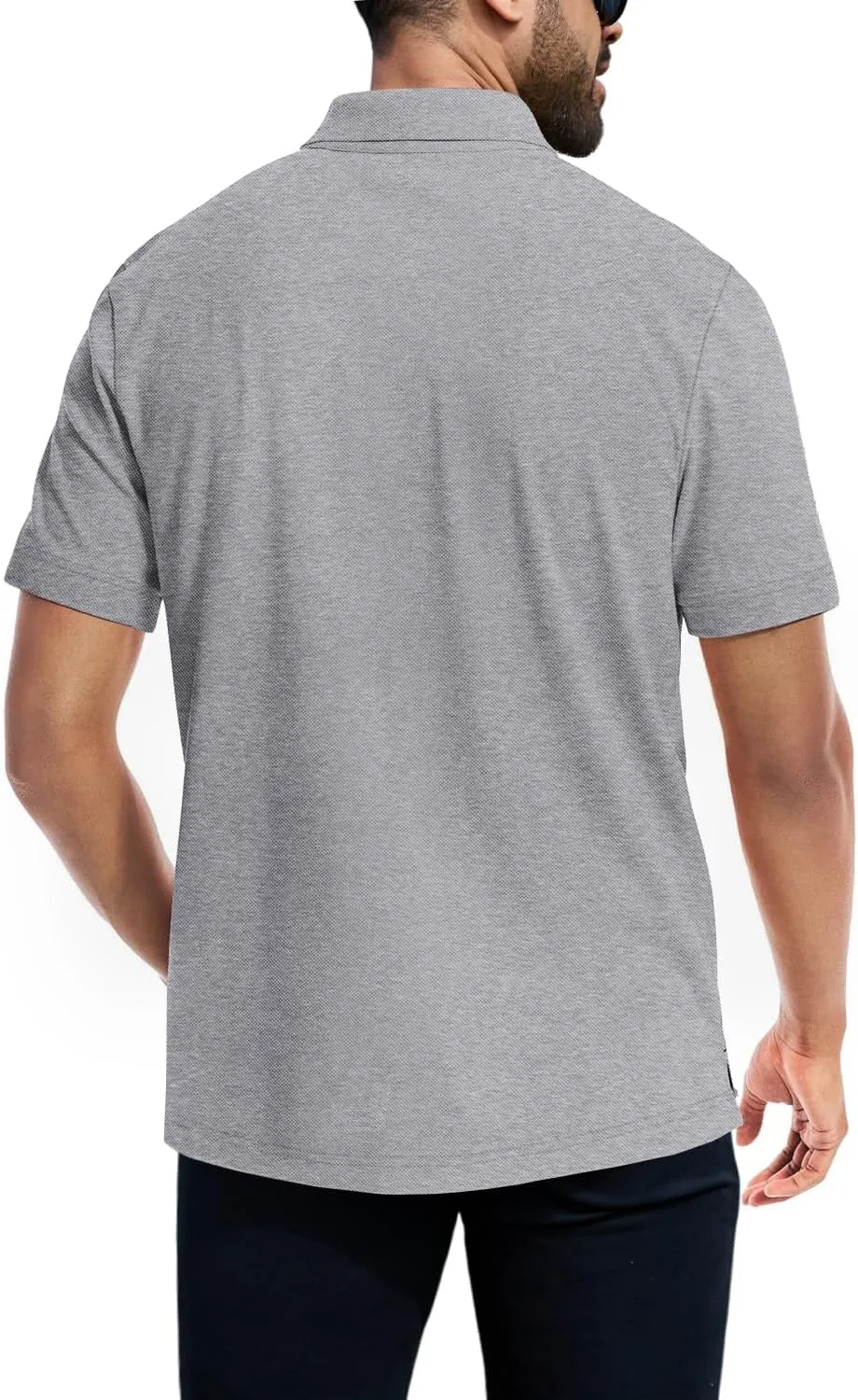 NIASHOT Men's Polo Shirts Tactical Short Sleeve Golf T-Shirt Athletic Collared Summer Shirts