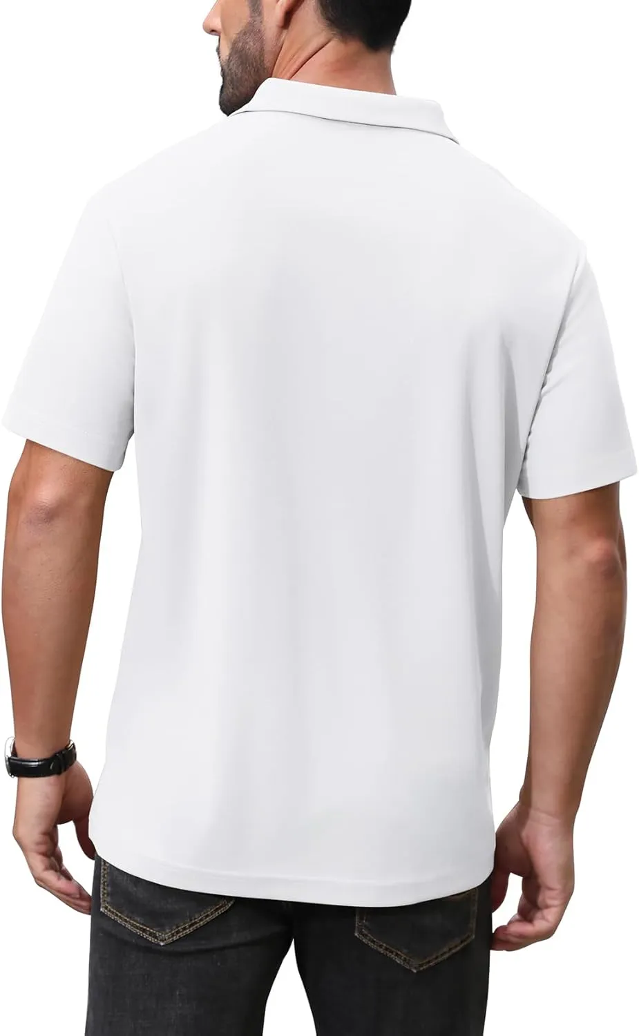 NIASHOT Polo Shirts for Men Summer Short Sleeve Golf Polos Quick-Dry Moisture Wicking T-Shirts Fashion Clothes Mens Gifts