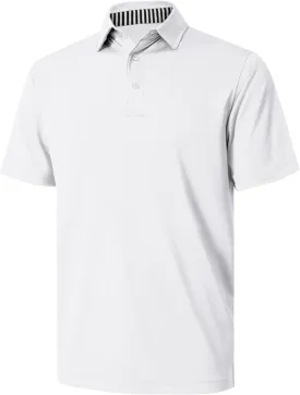 NIASHOT Polo Shirts for Men Summer Short Sleeve Golf Polos Quick-Dry Moisture Wicking T-Shirts Fashion Clothes Mens Gifts