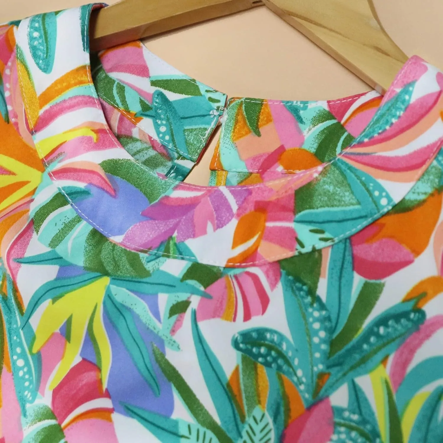 Women's Ruffle Hem Dress Summer Casual Fashion Loose Floral Print Cap Sleeve Pleated Dresses Beach Short Sundress